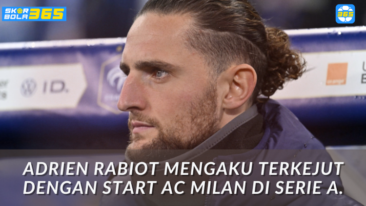 Adrien Rabiot tersenyum saat sesi wawancara eksklusif untuk skorbola365, membahas performa gemilang AC Milan di awal Serie A 2025/2026