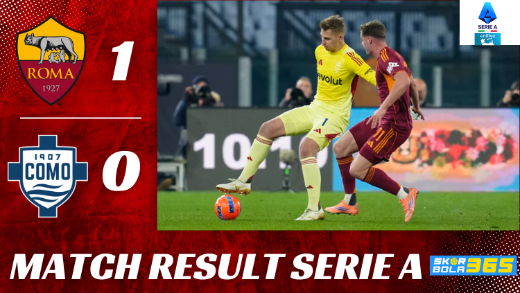 "Aksi permainan dalam pertandingan Serie A antara AS Roma melawan Como, diliput oleh SkorBola365"