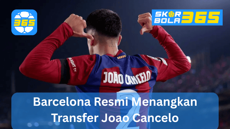 João Cancelo mengenakan jersey Barcelona setelah resmi memenangkan transfer