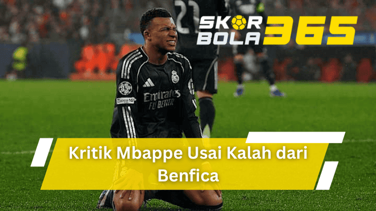 Kylian Mbappe terlihat kecewa usai kekalahan melawan Benfica di Liga Champions
