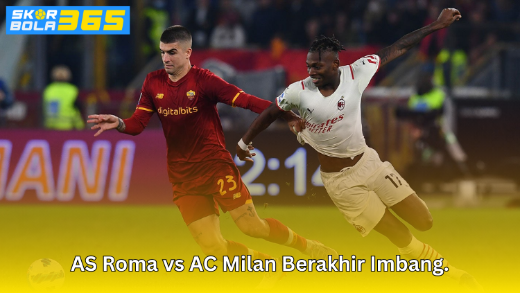 Pemain AS Roma dan AC Milan berebut bola dalam laga Serie A yang berakhir imbang