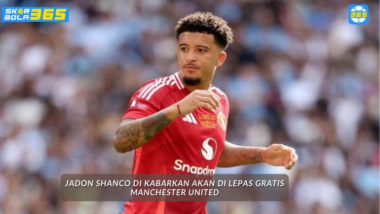 Jadon Sancho saat berseragam Manchester United sebelum resmi dilepas klub secara gratis