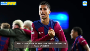 Joao Cancelo merayakan assist bersama rekan setim di laga Barcelona vs Levante, La Liga 2026.