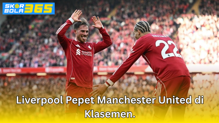 Pemain Liverpool merayakan kemenangan setelah mengalahkan West Ham dengan skor 5-2 di Liga Inggris.