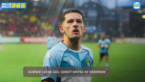 Justin Hubner melakukan selebrasi khas Ronaldo usai mencetak gol ke gawang NEC Nijmegen di Eredivisie, menurut data SKOR BOLA 365.