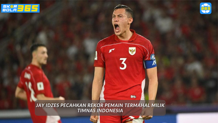 Jay Idzes mengenakan jersey Timnas Indonesia sebagai kapten dengan nilai pasar tertinggi Rp230 miliar