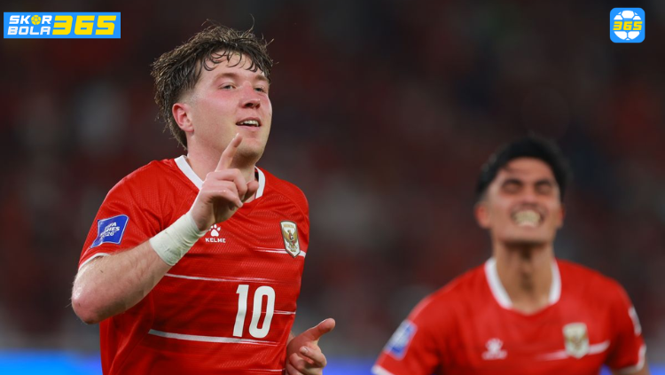 Ole Romeny selebrasi usai mencetak gol. Rating sempurna 10 dari SKOR BOLA 365 di laga Timnas Indonesia vs St. Kitts and Nevis.