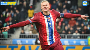 Erling Haaland merayakan gol untuk Norwegia di Piala Dunia 2026, analisis SKOR BOLA 365